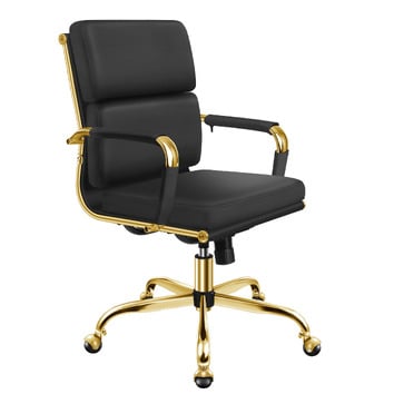HoxtonRoom Gabrielle Faux Leather Executive Chair | Temple & Webster