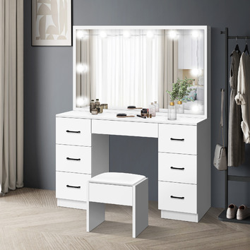 HoxtonRoom 2 Piece Asse Dressing Table & Stool Set | Temple & Webster