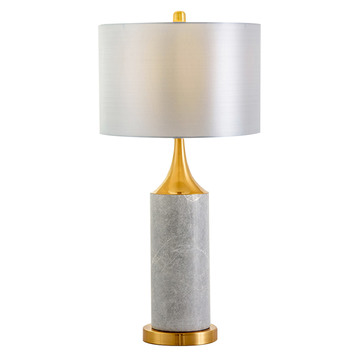 Everlit 70cm Grey Marble Table Lamp | Temple & Webster