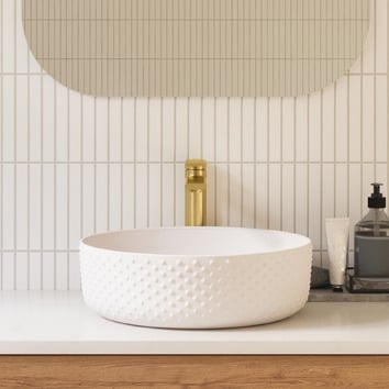 Timberline Allure Dimple 360mm Round Ceramic Above Counter Basin ...
