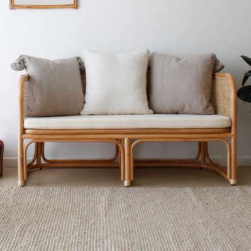 rattan love seat