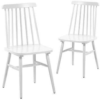 white spindle dining chair