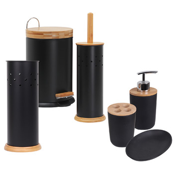 EcoBasics 6 Piece Bathroom Essential Set | Temple & Webster
