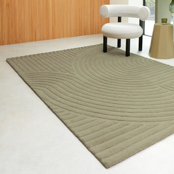 Sage Hague Arch Hand-Tufted Wool Rug | Temple & Webster