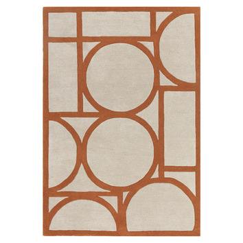 Rust Metro Hand-Tufted Wool Rug | Temple & Webster