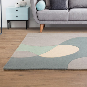Sky Matrix Hand-Tufted Wool Rug | Temple & Webster