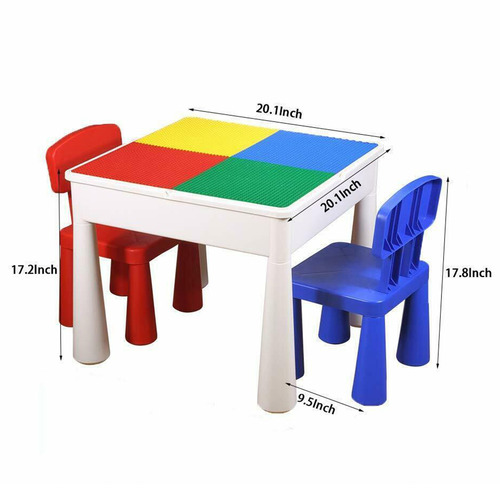 Tikk Tokk Kids' Build & Play Table with Chairs Set & Reviews | Temple