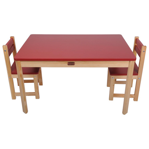 Boss Rectangular Table and Chair Set - Colour Red
