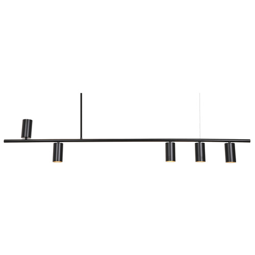Delco Brass 5 Light Pendant