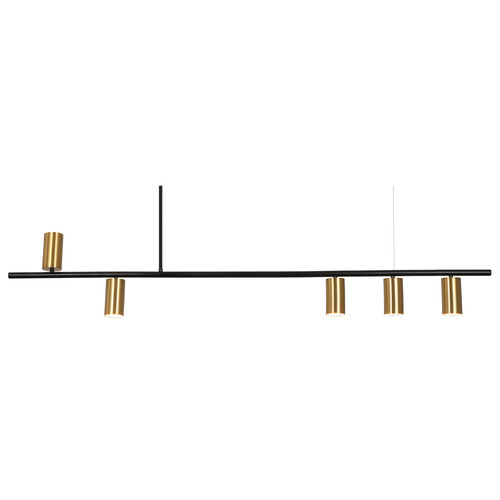 Delco Brass 5 Light Pendant