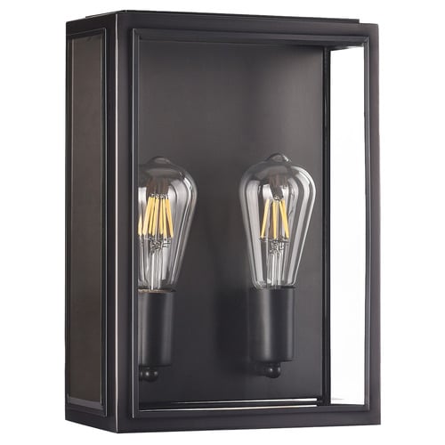 Kent 2 Light Brass Outdoor Wall Light
