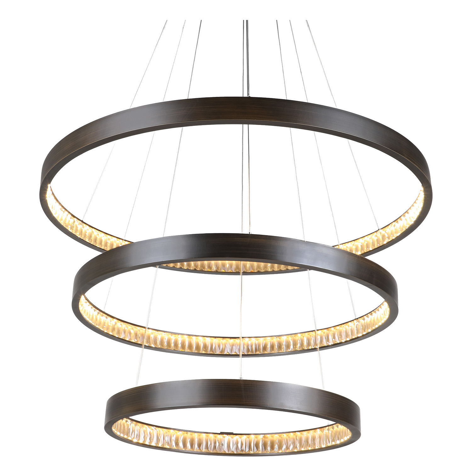 Margo Crystal 3 Tier Adjustable LED Pendant Light