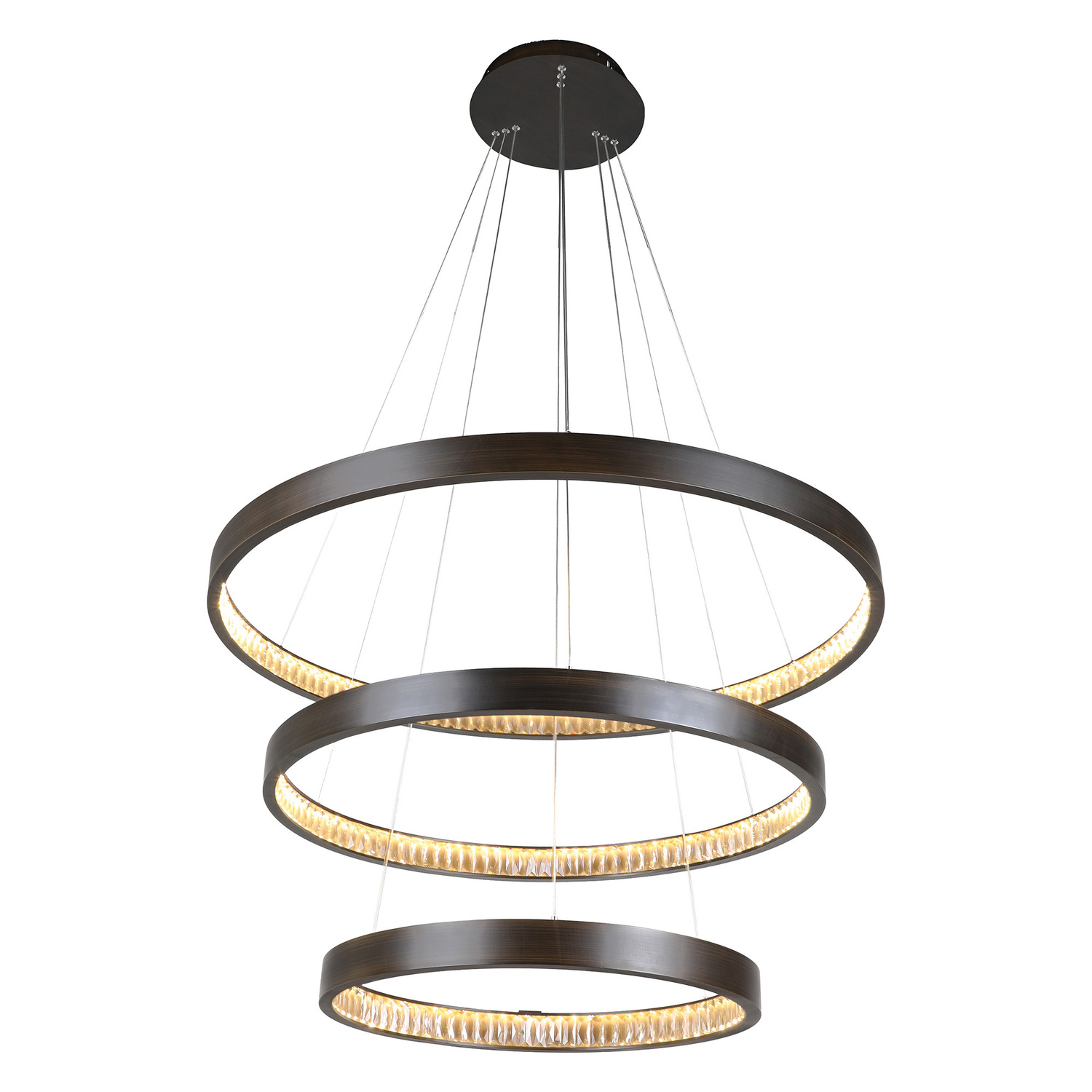 Margo Crystal 3 Tier Adjustable LED Pendant Light