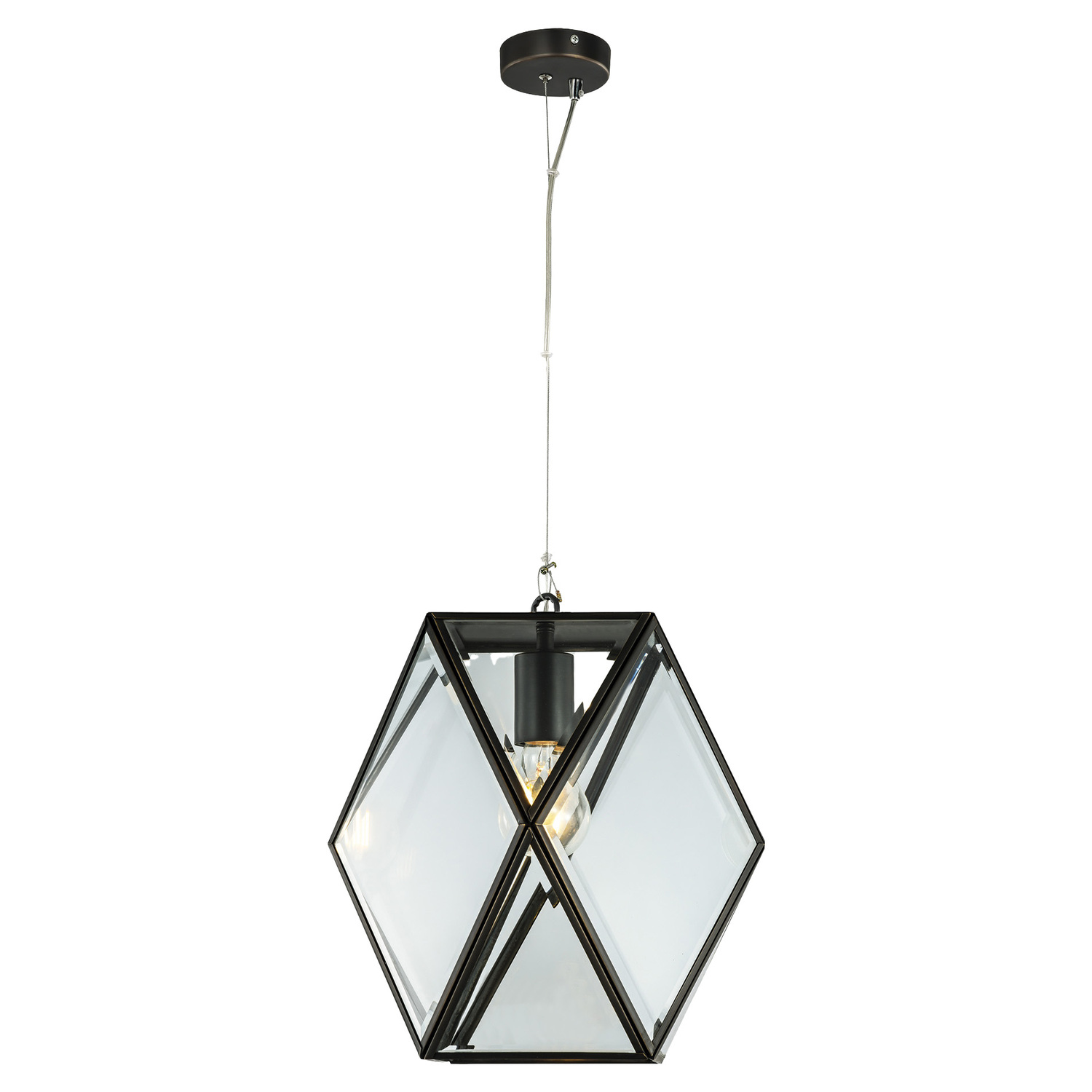 Regan Bevelled Glass Pendant Light