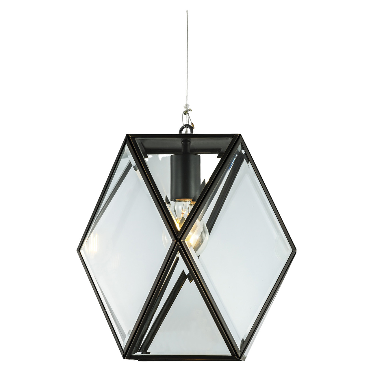 Regan Bevelled Glass Pendant Light