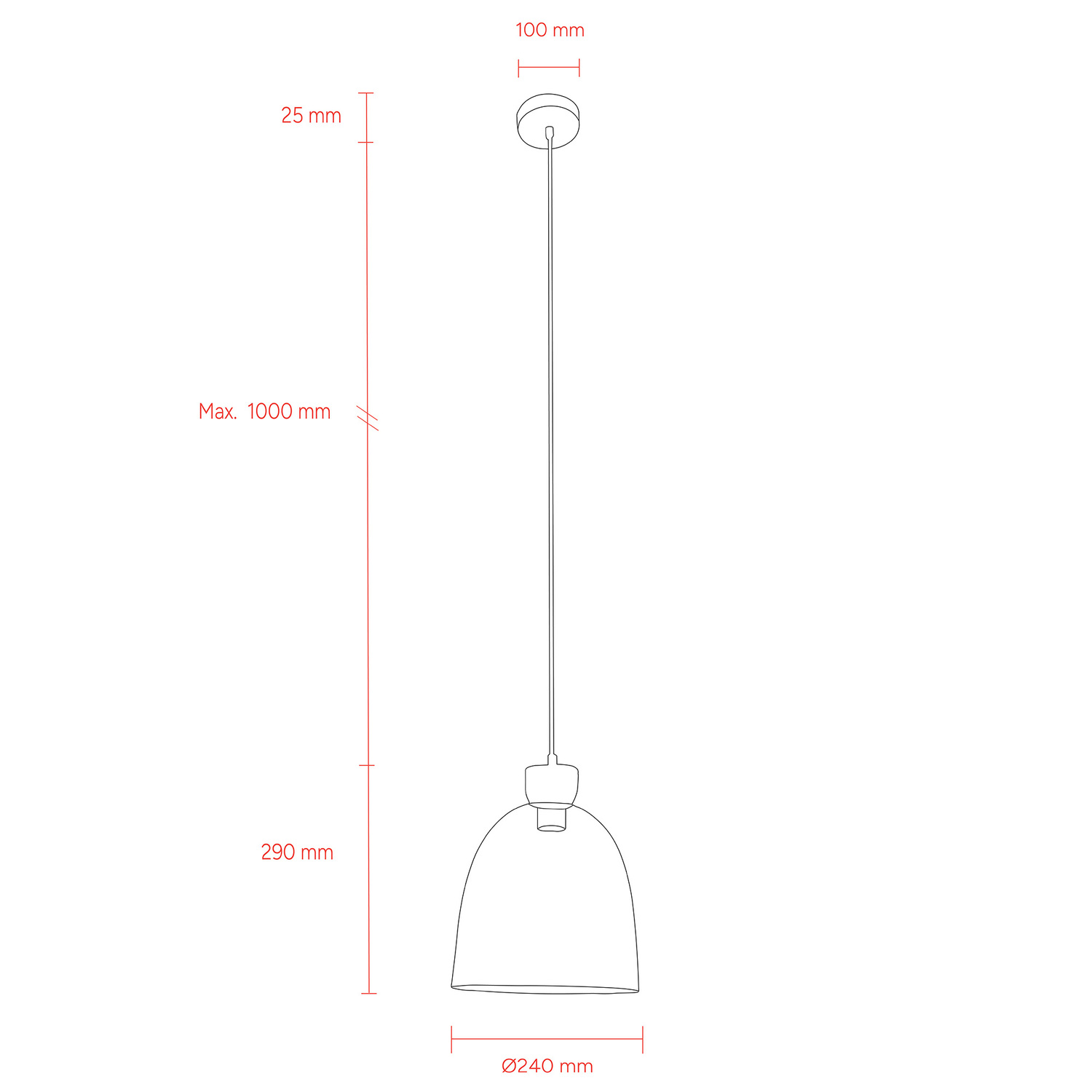 Holly Smoke Glass Pendant Light