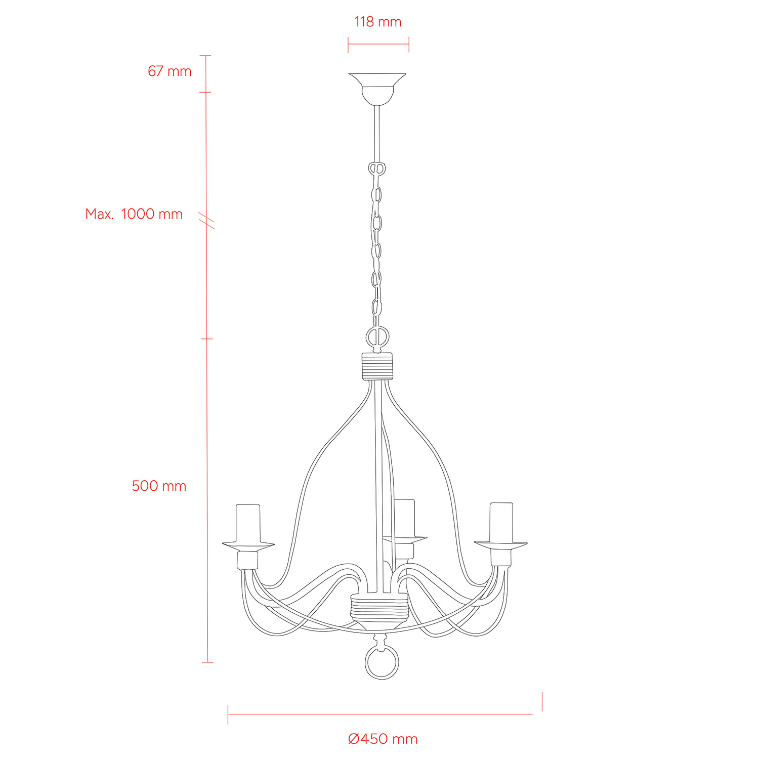 Candice 3-Light Pendant