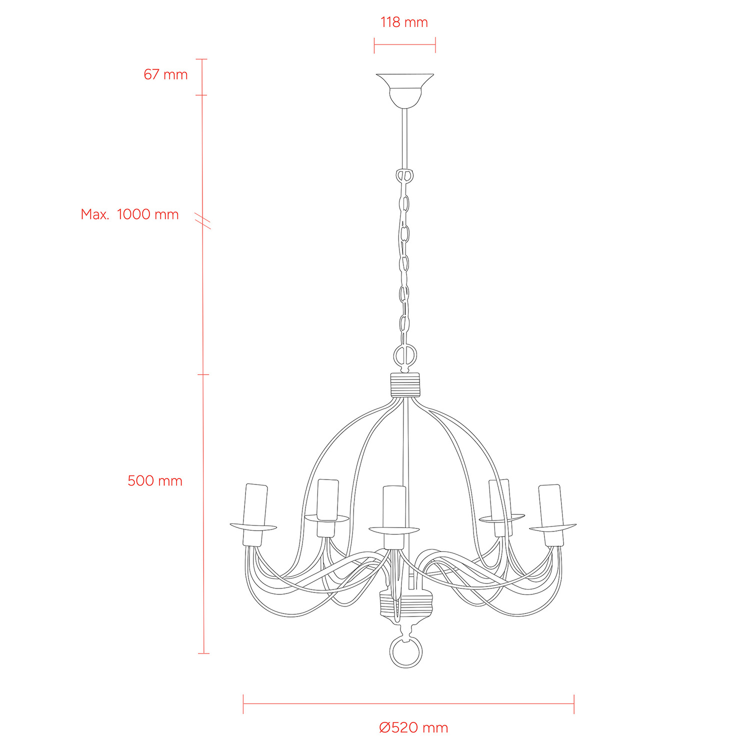 Candice 5-Light Pendant