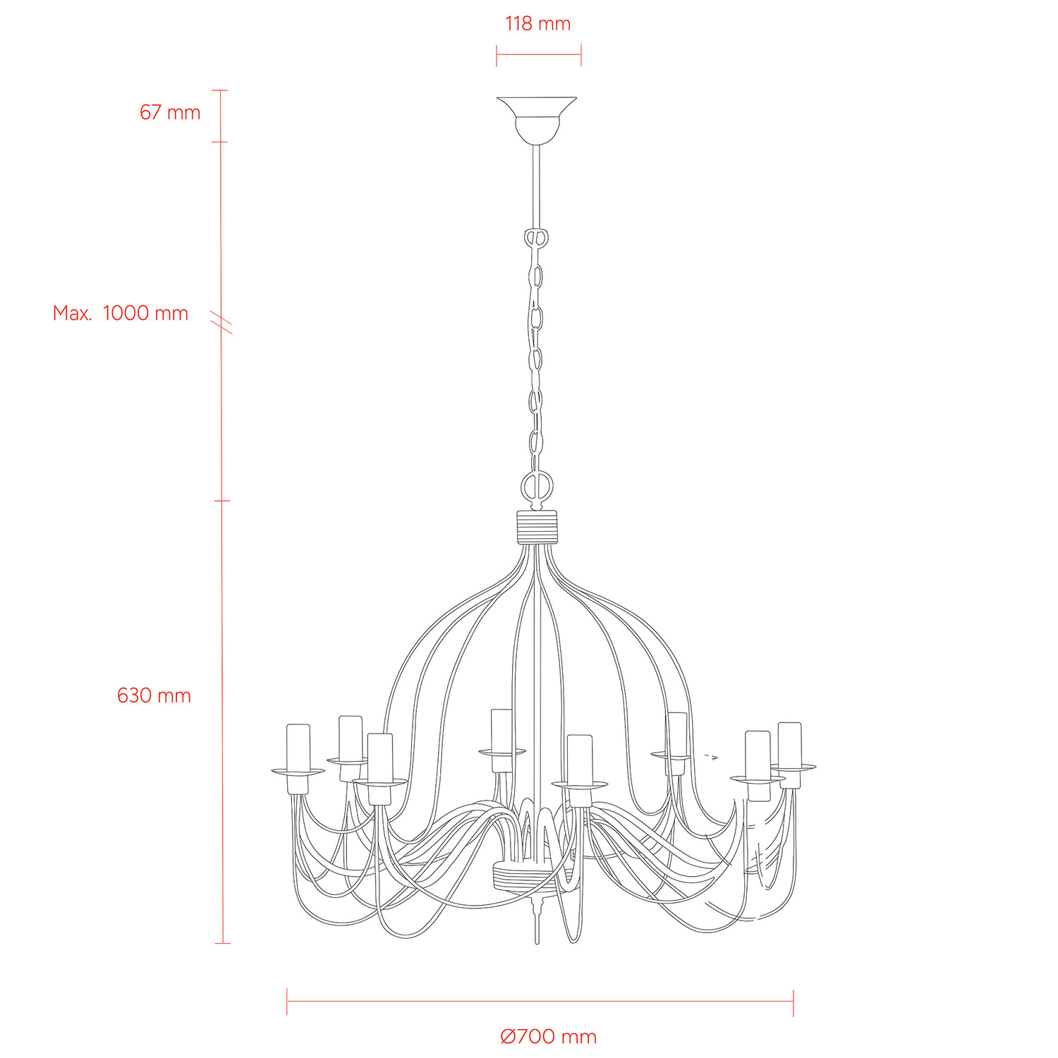 Candice 8-Light Pendant