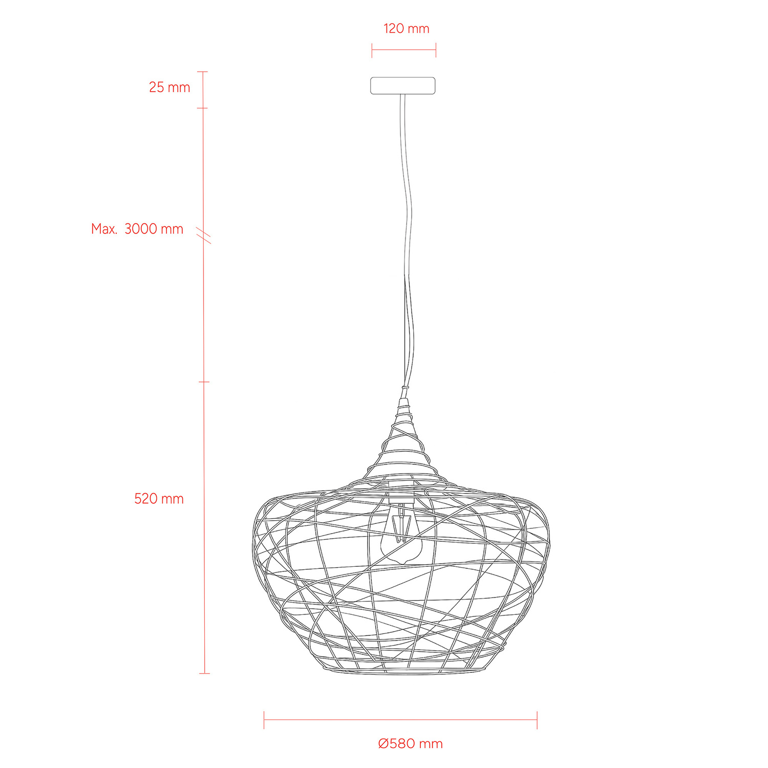 Weave Large Pendant Light