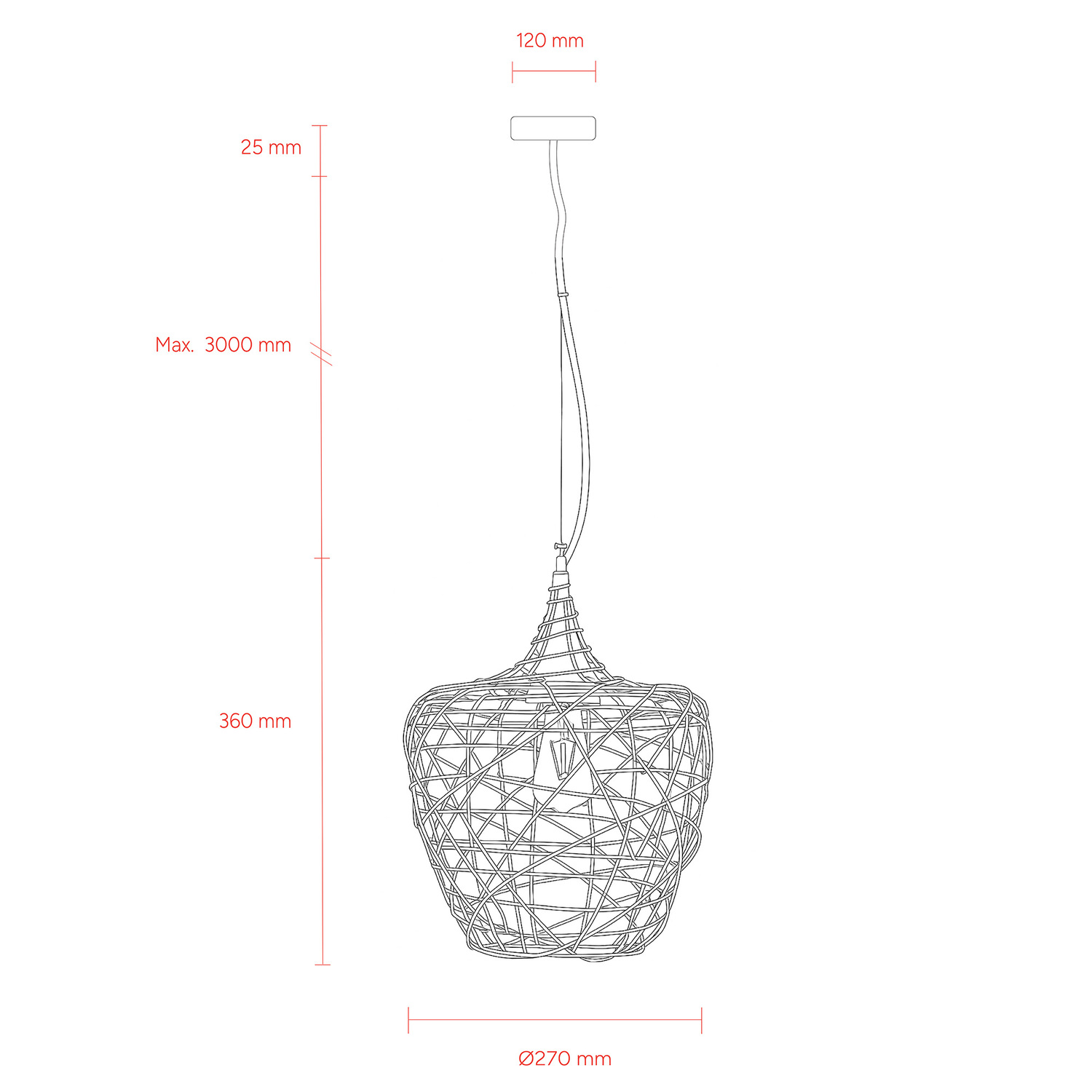 Weave Small Pendant Light