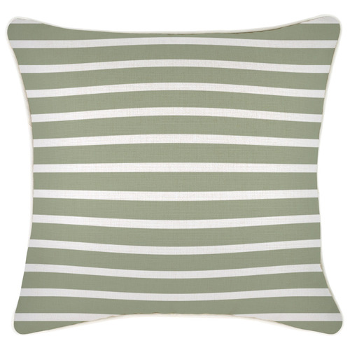 Stripe Hampton Square Piped Outdoor Cushion