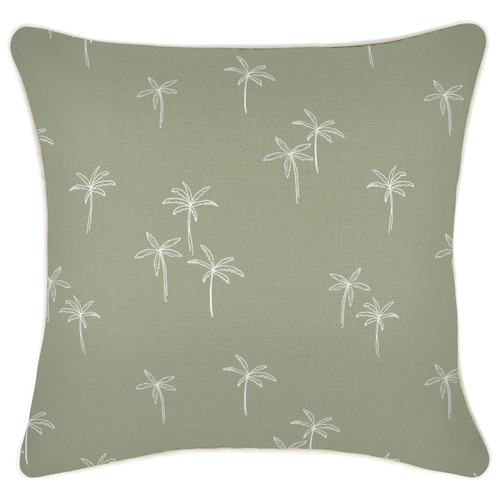 Palm Cove Square Piped Outdoor Cushion
