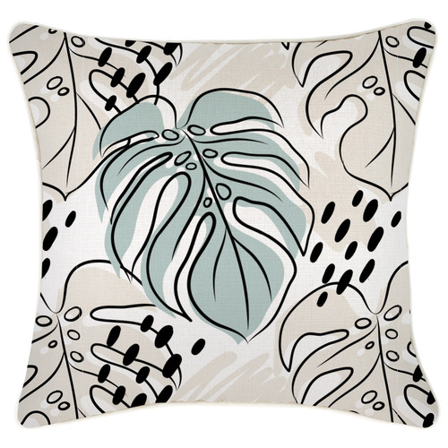 Rainforest Square Piped Outdoor Cushion