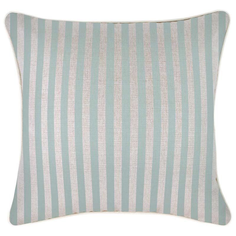 Green Candy Stripe Seafoam Cushion Cover