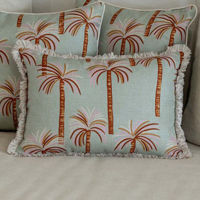 Fringed Oasis Outdoor Cushion Cover
