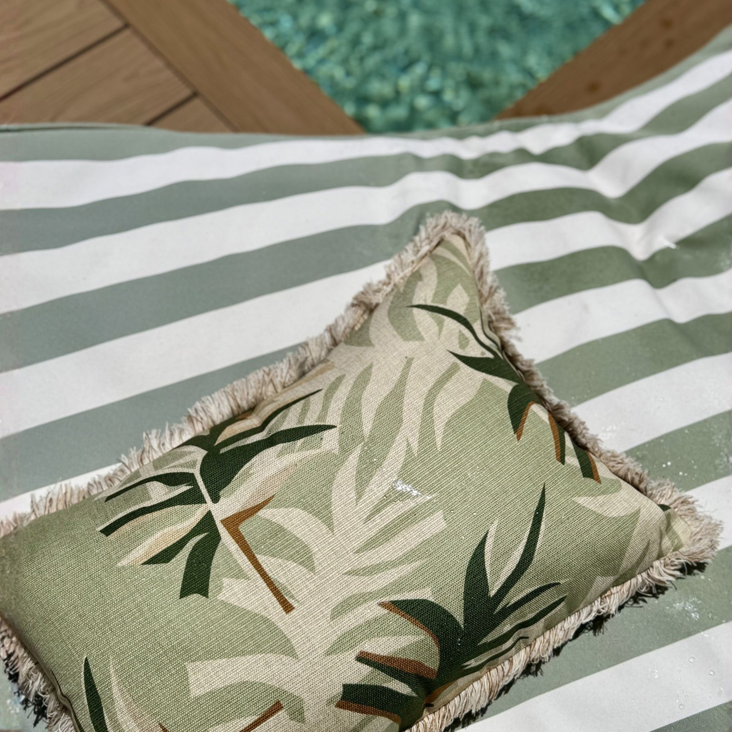 Al Fresco Coastal Fringed Outdoor Cushion