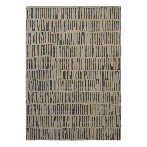 Black Harlequin Skintilla Abstract Wool Blend Rug