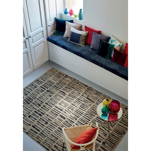 Black Harlequin Skintilla Abstract Wool Blend Rug