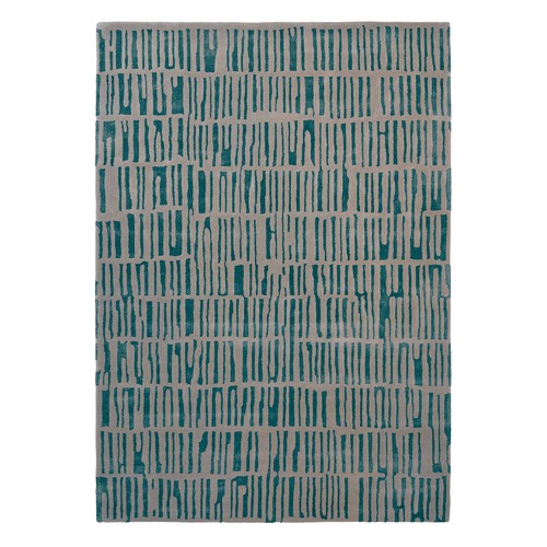 Blue Harlequin Skintilla Abstract Wool Blend Rug