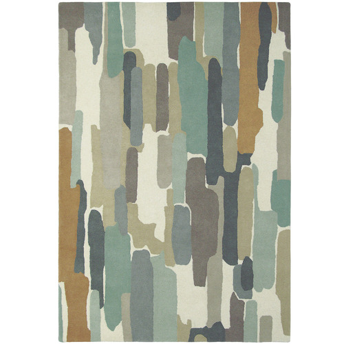 Blue Trattino Hand-Made Wool Rug