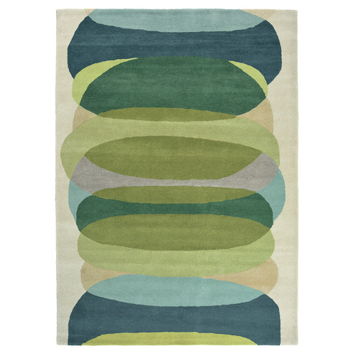Emerald Elliptic Hand-Tufted Pure New Wool Rug