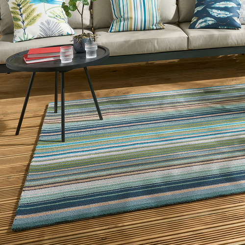 Marine Spectro Stripes Outdoor Rug