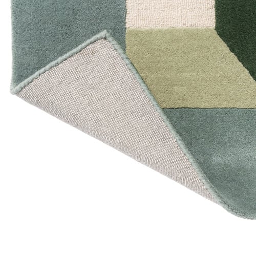 Fern Blocks Hand-Tufted Pure New Wool Rug