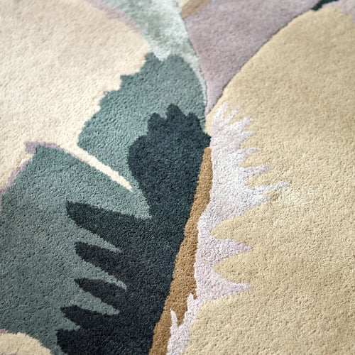 Wild Water Calathea Hand-Tufted Pure New Wool-Blend Rug