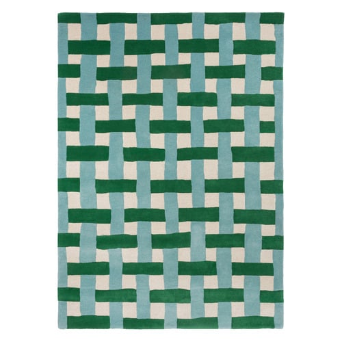 Harsr Basket Weave Hand-Tufted Pure New Wool Rug