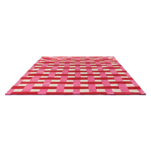 Coral Harsr Basket Weave Hand-Tufted Pure New Wool Rug