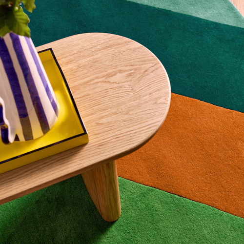 Harsr Striped Hand-Tufted Pure New Wool Rug