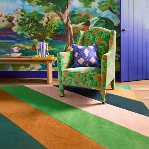 Harsr Striped Hand-Tufted Pure New Wool Rug