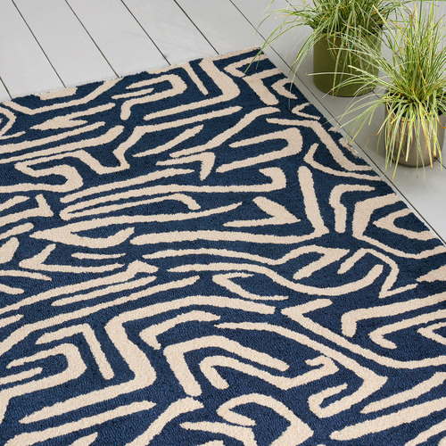 Blue Melodic Outdoor Rug