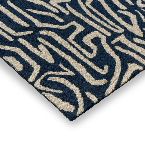 Blue Melodic Outdoor Rug