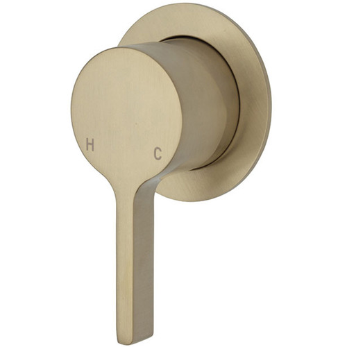 Round Sansa Brass Wall Mixer | Temple & Webster