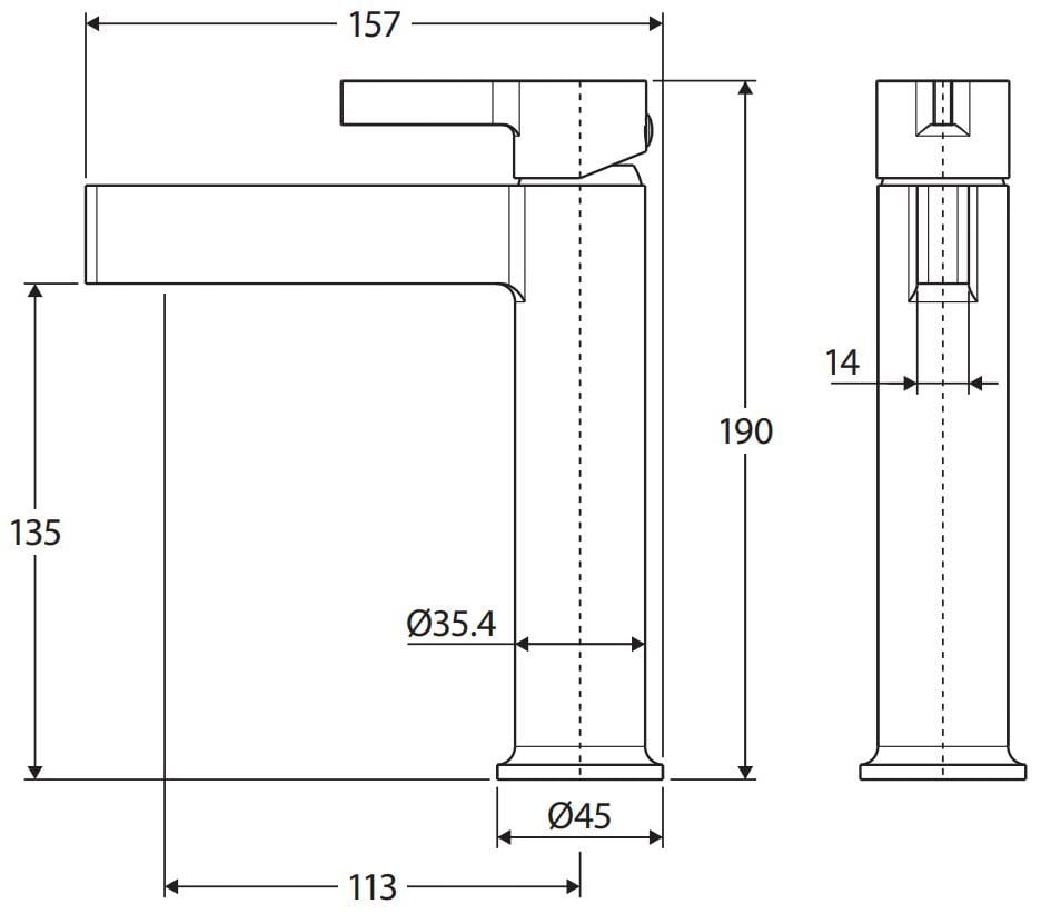 Sansa Brass Basin Mixer Tap