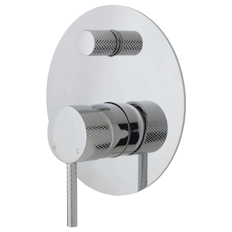 2 Piece Axle Brass Diverter & Wall Mixer Set