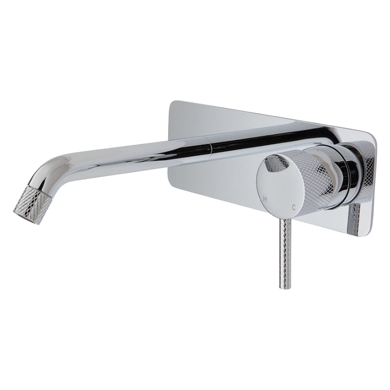2 Piece Axle Brass Spout & Wall Mixer Set