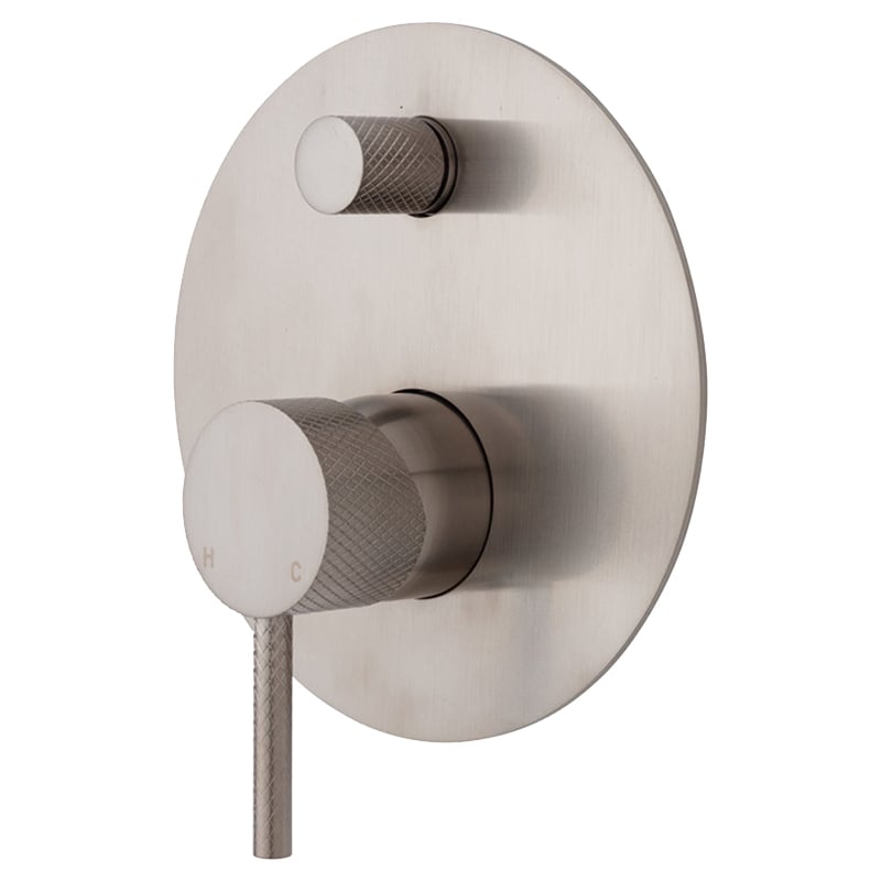 2 Piece Axle Brass Diverter & Wall Mixer Set